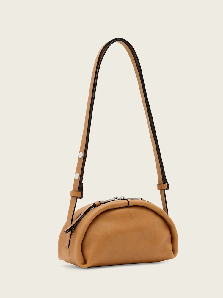 AllSaints Brown Rosalie Arc Crossbody Bag - Image 7 of 7
