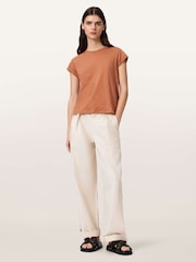 AllSaints Brown Anna T-Shirt - Image 2 of 7