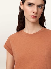 AllSaints Brown Anna T-Shirt - Image 3 of 7
