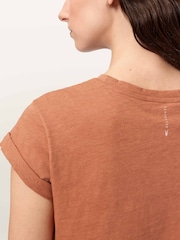 AllSaints Brown Anna T-Shirt - Image 4 of 7