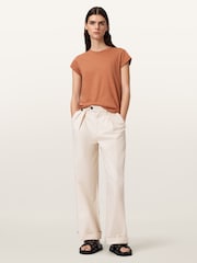 AllSaints Brown Anna T-Shirt - Image 6 of 7