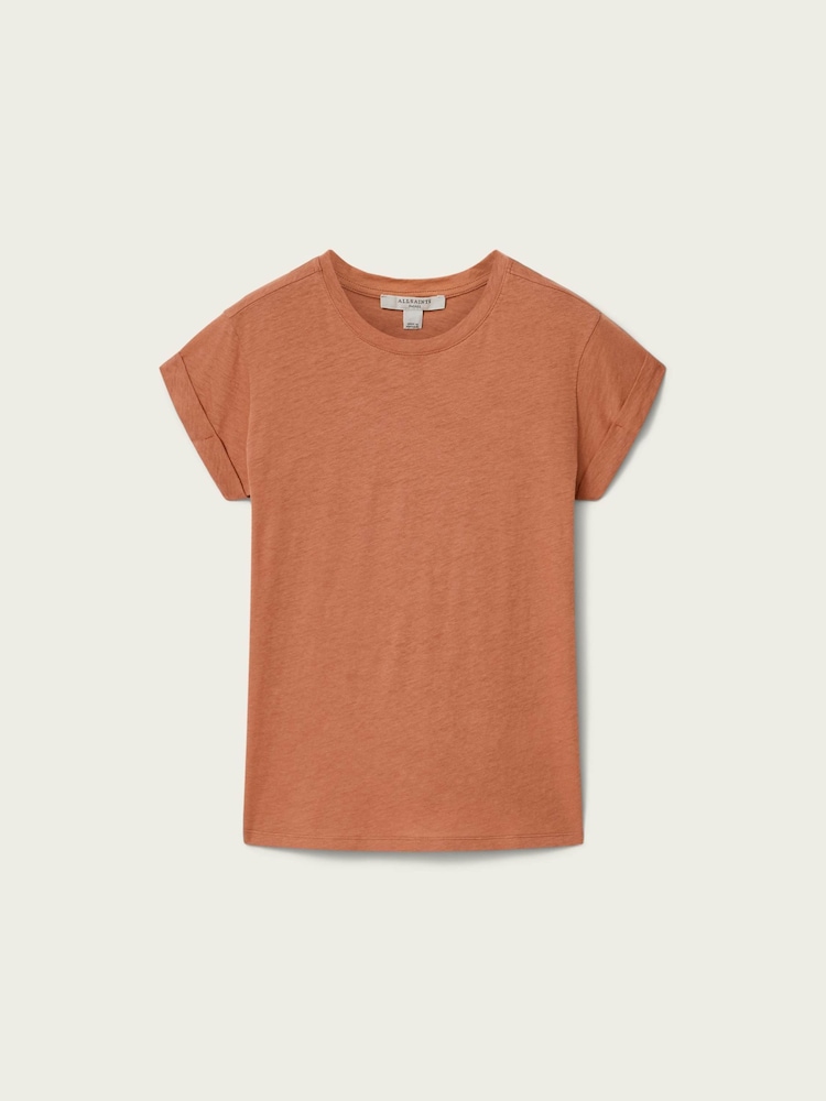 AllSaints Brown Anna T-Shirt - Image 7 of 7
