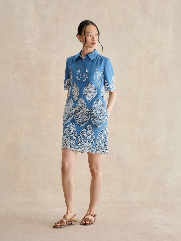 Hobbs Blue Daria Dress - Image 1 of 4