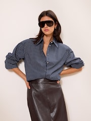 Navy Pinstripe - Πουκάμισο Lipsy Poplin - Εικόνα 1 από 5