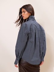 Navy Pinstripe - Πουκάμισο Lipsy Poplin - Εικόνα 5 από 5