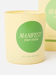 Oliver Bonas Yellow Manifest your Vision Cedarwood Scented Candle - Image 4 of 5