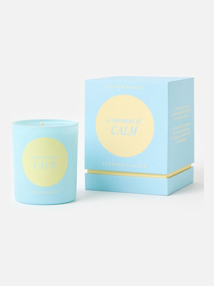 Oliver Bonas Blue A Moment of Calm Sandalwood Scented Candle - Image 2 of 5