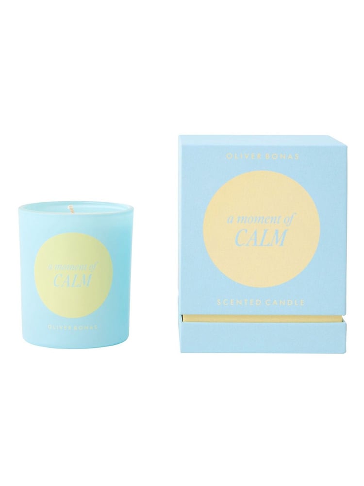 Oliver Bonas Blue A Moment of Calm Sandalwood Scented Candle - Image 5 of 5