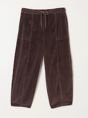FatFace Alev Brown Barrel Cropped Cord Trousers - Image 6 of 6