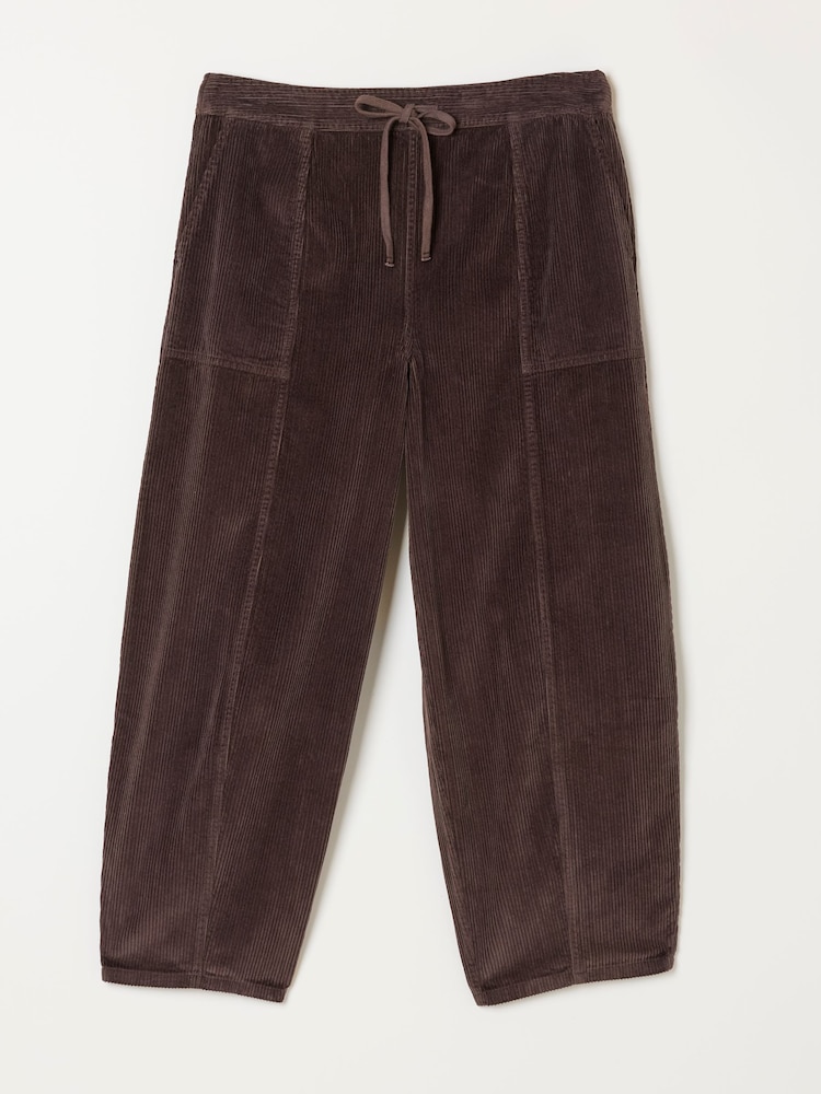 FatFace Alev Brown Barrel Cropped Cord Trousers - Image 6 of 6 FatFace Alev Brown Barrel Cropped Cord Trousers - Image 6 of 6