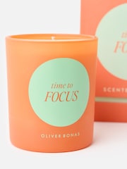 Oliver Bonas Orange Time to Focus Lavender Scented Candle - Image 4 of 5