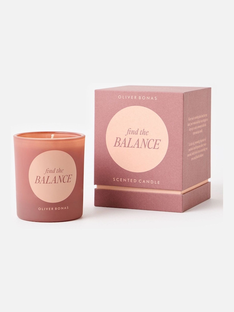 Oliver Bonas Brown Find the Balance Patchouli Scented Candle - Image 2 of 5