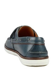 أزرق داكن جلد - Jones Bootmaker Patton Leather Moccasins Shoes - Image 4 of 6
