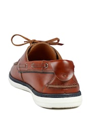 جلد بني فاتح - Jones Bootmaker Patton Leather Moccasins Shoes - Image 6 of 6