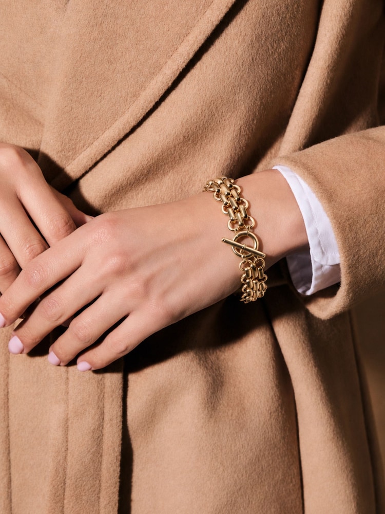 Lauren Ralph Lauren Gold Link Chain Flex Bracelet - Image 1 of 5