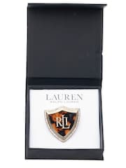 Lauren Ralph Lauren Gold Lauren Ralph Lauren Gold & Tortoise Logo Sheild Brooch Pin - Image 1 of 3