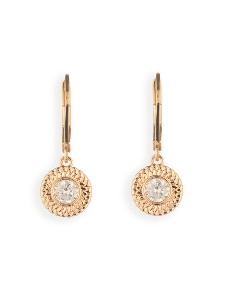 Lauren Ralph Lauren Pavé Herringbone Drop Earrings - תמונה 1 מתוך 4 Lauren Ralph Lauren Pavé Herringbone Drop Earrings - תמונה 1 מתוך 4