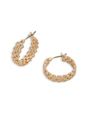 Lauren Ralph Lauren Gold Link Chain Hoop Earrings - Image 3 of 4