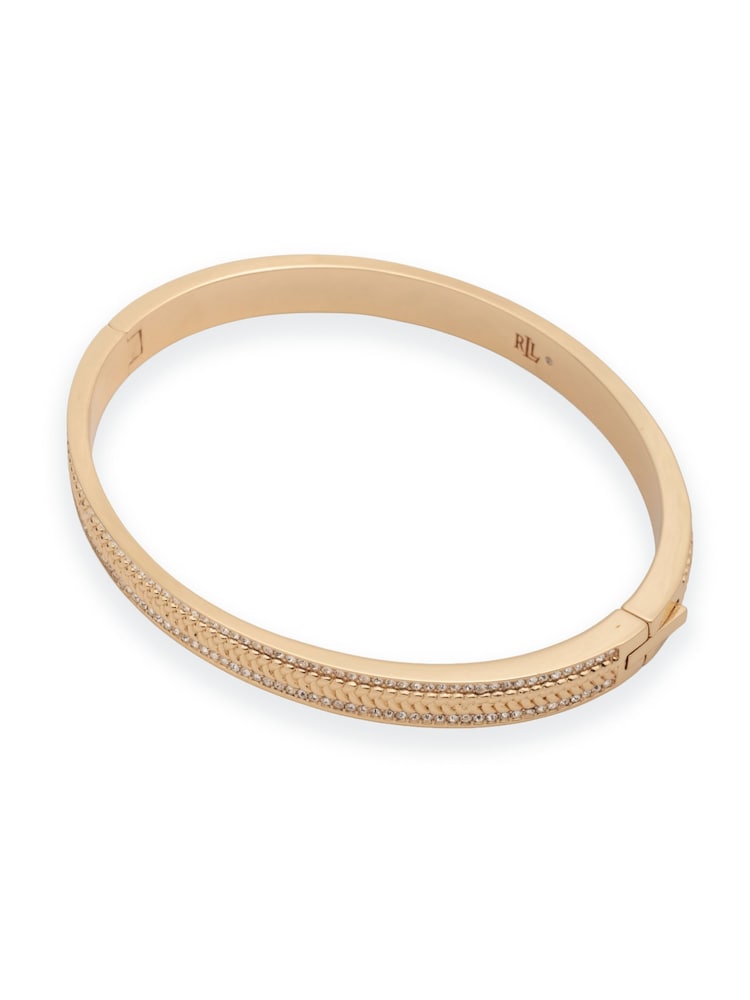 Lauren Ralph Lauren Gold Lauren Ralph Lauren Gold Pavé Herringbone Hinge Bangle - Image 1 of 3 Lauren Ralph Lauren Gold Lauren Ralph Lauren Gold Pavé Herringbone Hinge Bangle - Image 1 of 3