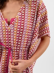 Accessorize Orange Crochet Mini Kaftan - Image 3 of 4