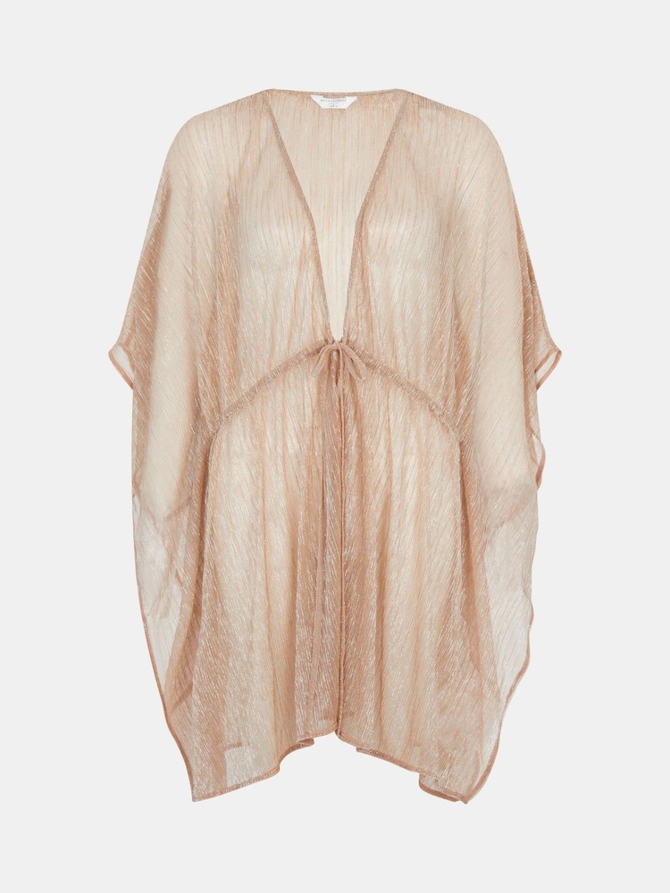 Accessorize Gold Shimmer Mini Kaftan - Image 5 of 5