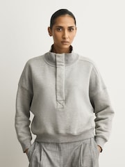 Free People Grey Timeless Pullover Sweat Top - Image 1 of 5