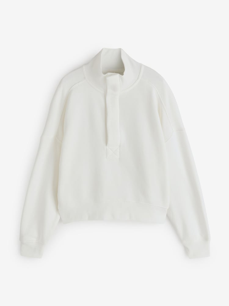 Free People White Timeless Pullover Sweat Top - Image 1 of 5 Free People White Timeless Pullover Sweat Top - Image 1 of 5
