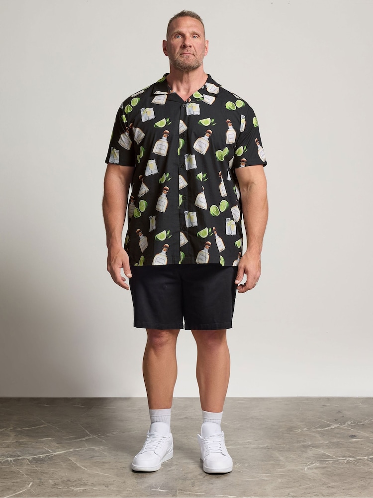 BadRhino Big & Tall Black Tequilla Peached Revere Shirt - Image 2 of 6