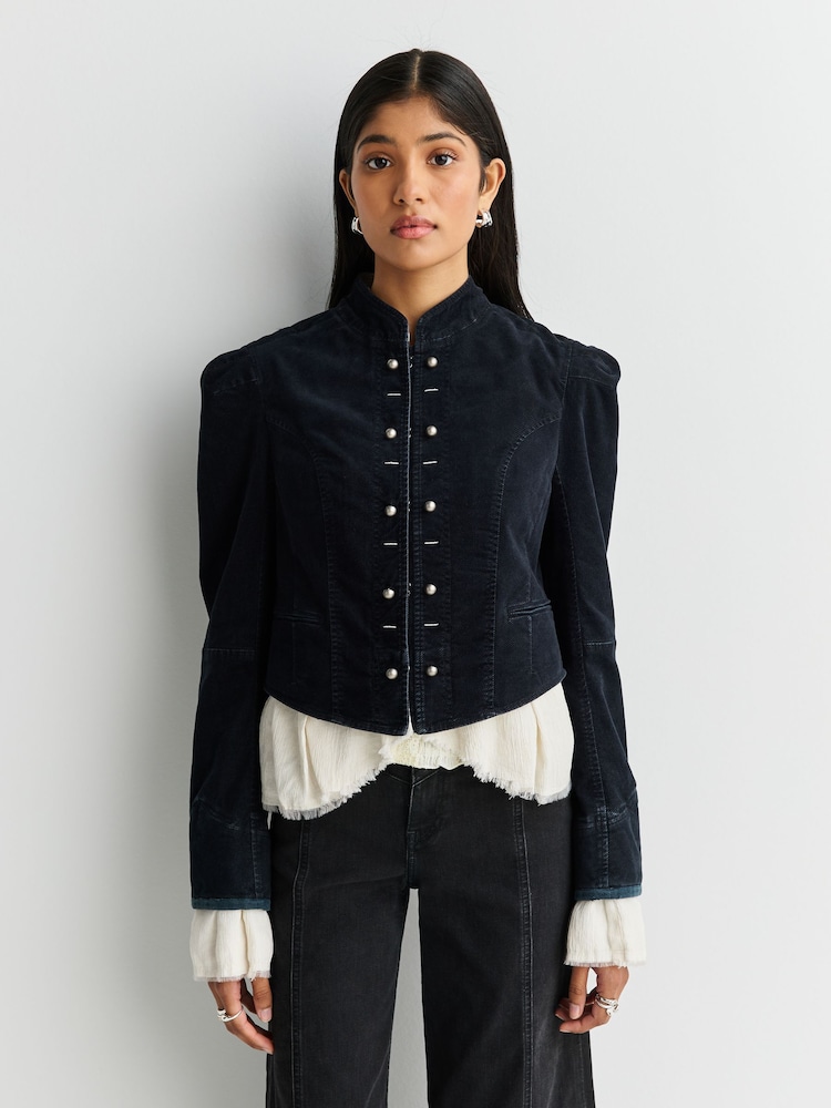 Free People Black Cloud Nine Blazer - Image 1 of 5 Free People Black Cloud Nine Blazer - Image 1 of 5
