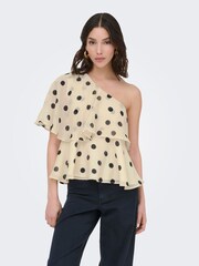 JDY Polka Dot One Shoulder Top - Изображение 2 7