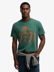 Superdry Green Retro Outdoor Relaxed T-Shirt - Image 1 of 7
