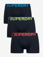 Superdry Blue Trunks 3 Pack - Image 1 of 7