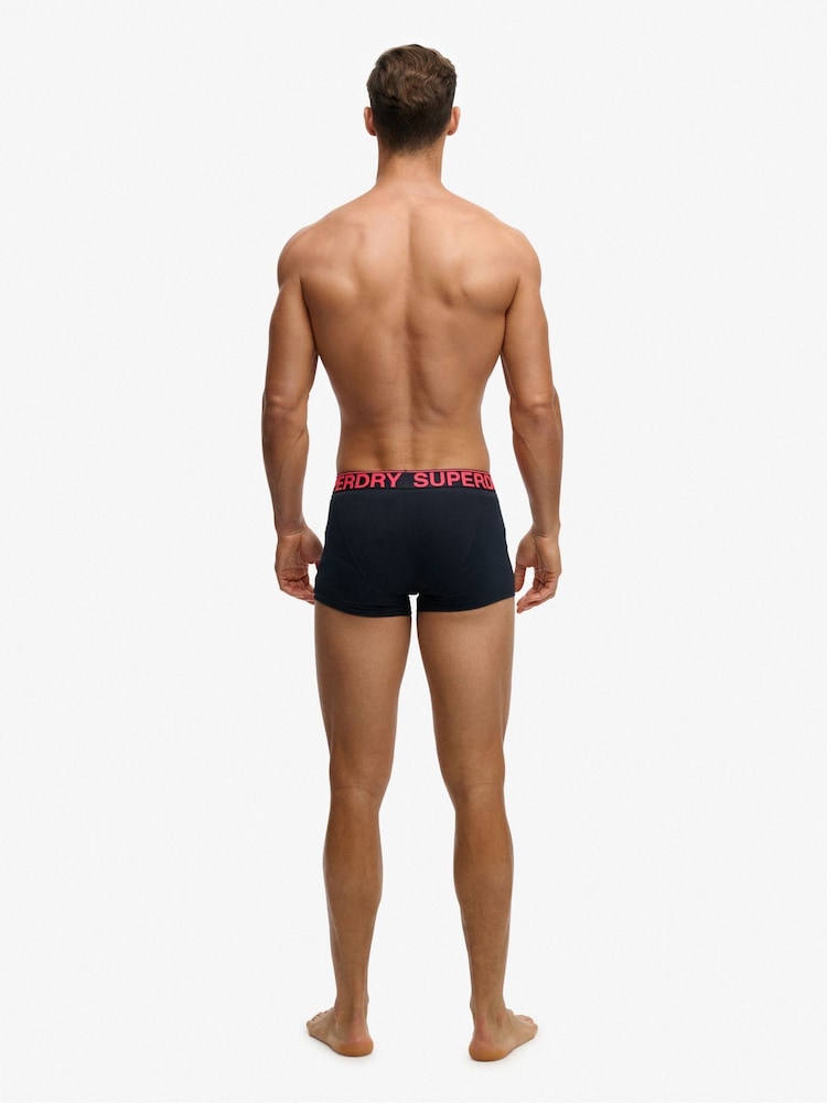 Superdry Blue Trunks 3 Pack - Image 7 of 7
