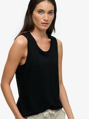 SUPERDRY Black SUPERDRY Scoop Neck Tank Vest - Image 2 of 7