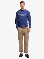 SUPERDRY Blue 1954 Company Relaxed Sweatshirt - Image 3 of 7