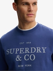 SUPERDRY Blue 1954 Company Relaxed Sweatshirt - Image 5 of 7