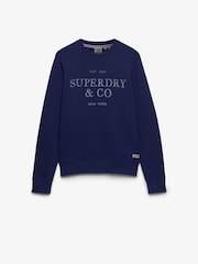 SUPERDRY Blue 1954 Company Relaxed Sweatshirt - Image 6 of 7