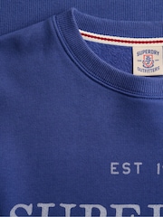 SUPERDRY Blue 1954 Company Relaxed Sweatshirt - Image 7 of 7