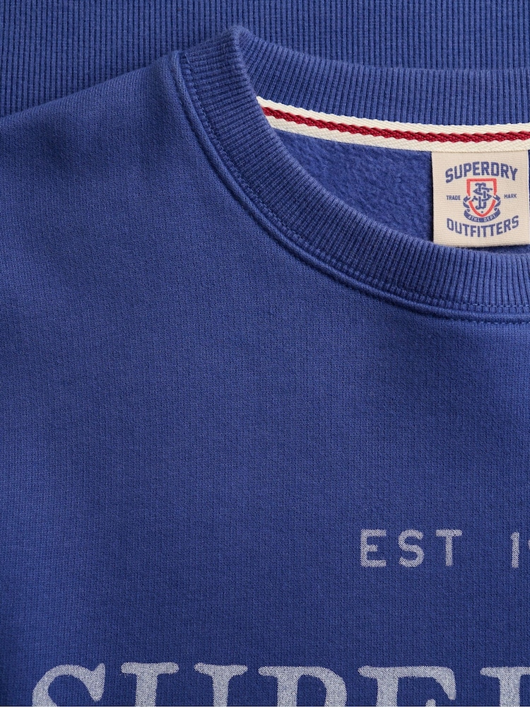 SUPERDRY Blue 1954 Company Relaxed Sweatshirt - Image 7 of 7