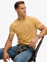 SUPERDRY Yellow Vintage Prep Relaxed Pocket T-Shirt - Image 1 of 7