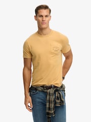 SUPERDRY Yellow Vintage Prep Relaxed Pocket T-Shirt - Image 2 of 7