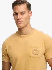 SUPERDRY Yellow Vintage Prep Relaxed Pocket T-Shirt - Image 5 of 7