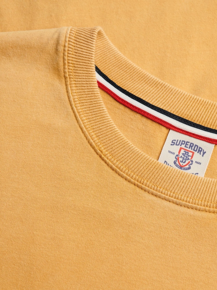 SUPERDRY Yellow Vintage Prep Relaxed Pocket T-Shirt - Image 7 of 7