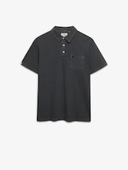 Superdry Grey Classic Cotton Linen Polo Shirt - Image 6 of 7