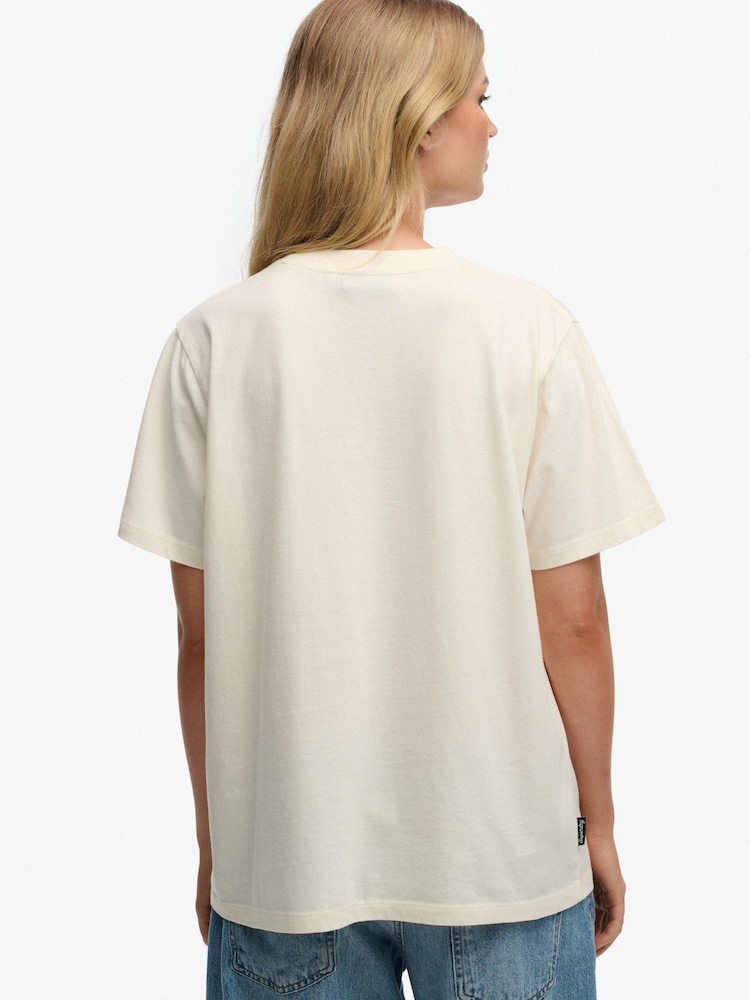 SUPERDRY White Essential Logo Loose T-Shirt - Image 2 of 5