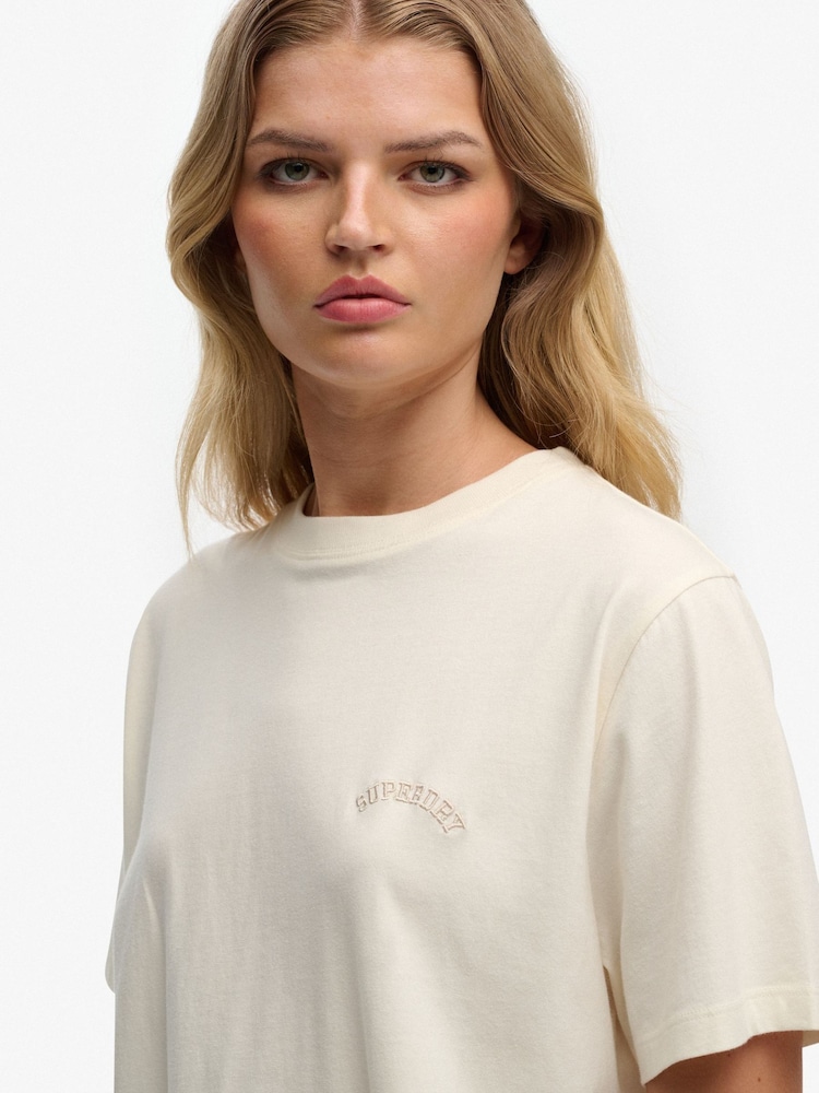 SUPERDRY White Essential Logo Loose T-Shirt - Image 5 of 5