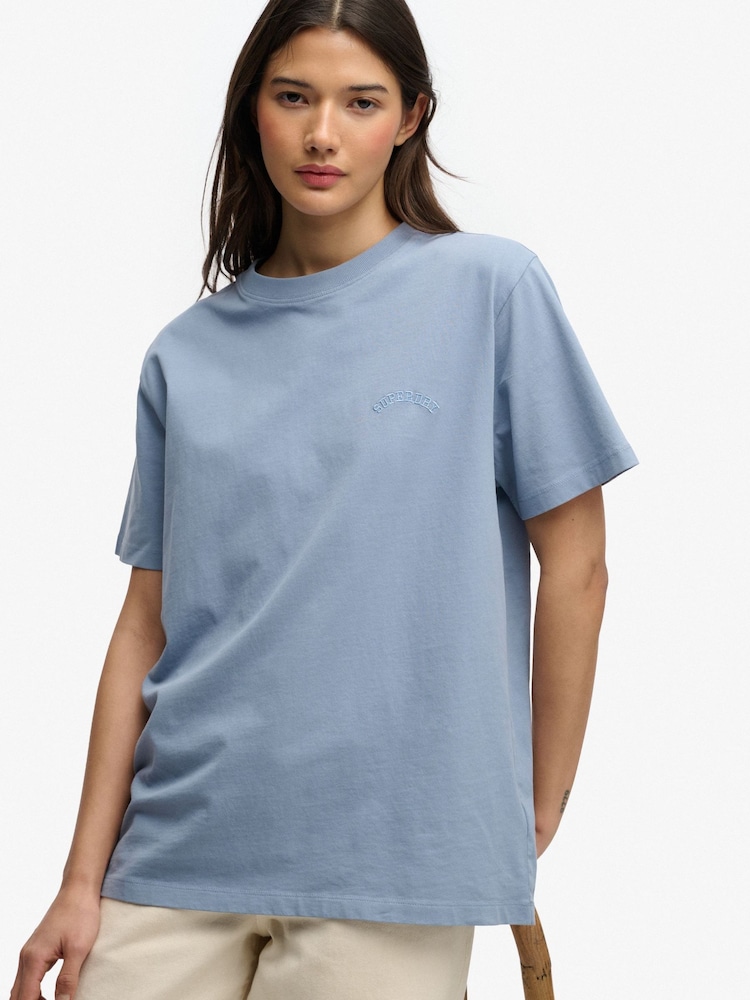 SUPERDRY Blue Essential Logo Loose T-Shirt - Image 1 of 6