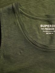 SUPERDRY Green Scoop Neck Tank Vest - Image 7 of 7