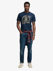 SUPERDRY Blue Vintage Prep Relaxed T-Shirt - Image 3 of 7