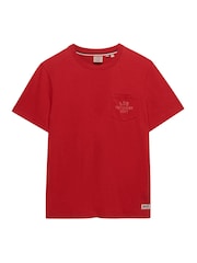 SUPERDRY Red Vintage Prep Relaxed Pocket T-Shirt - Image 6 of 7
